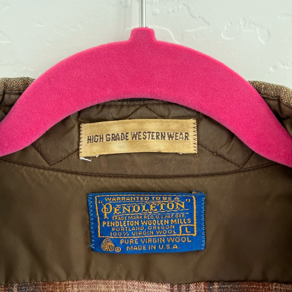 Pendleton Wool Jacket with Brown and Tan Accents